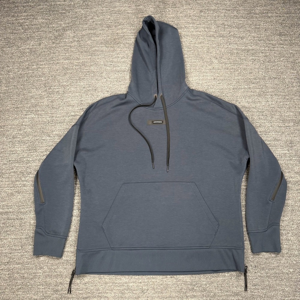 On Cloud Running Hoodie Sweatshirt Women M Blue Focus Tech Hoodie Zip Pocket Run